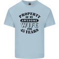 45th Wedding Anniversary 45 Year Funny Wife Mens Cotton T-Shirt Tee Top Light Blue