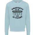 45th Wedding Anniversary 45 Year Funny Wife Mens Sweatshirt Jumper Light Blue