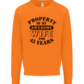45th Wedding Anniversary 45 Year Funny Wife Mens Sweatshirt Jumper Orange