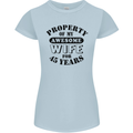 45th Wedding Anniversary 45 Year Funny Wife Womens Petite Cut T-Shirt Light Blue