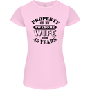 45th Wedding Anniversary 45 Year Funny Wife Womens Petite Cut T-Shirt Light Pink
