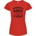 45th Wedding Anniversary 45 Year Funny Wife Womens Petite Cut T-Shirt Red