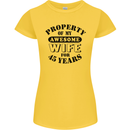 45th Wedding Anniversary 45 Year Funny Wife Womens Petite Cut T-Shirt Yellow