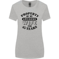 45th Wedding Anniversary 45 Year Funny Wife Womens Wider Cut T-Shirt Sports Grey