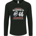 46 Year Wedding Anniversary 46th Rugby Mens Long Sleeve T-Shirt Black