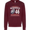 46 Year Wedding Anniversary 46th Rugby Mens Sweatshirt Jumper Maroon