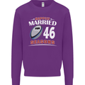 46 Year Wedding Anniversary 46th Rugby Mens Sweatshirt Jumper Purple