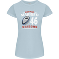 46 Year Wedding Anniversary 46th Rugby Womens Petite Cut T-Shirt Light Blue