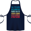 46th Birthday 46 Year Old Cotton Apron 100% Organic Navy Blue