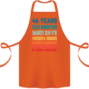 46th Birthday 46 Year Old Cotton Apron 100% Organic Orange