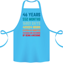 46th Birthday 46 Year Old Cotton Apron 100% Organic Turquoise