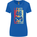 46th Birthday 46 Year Old Level Up Gamming Womens Wider Cut T-Shirt Royal Blue