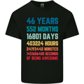 46th Birthday 46 Year Old Mens Cotton T-Shirt Tee Top Black