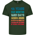 46th Birthday 46 Year Old Mens Cotton T-Shirt Tee Top Forest Green