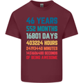 46th Birthday 46 Year Old Mens Cotton T-Shirt Tee Top Maroon
