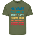 46th Birthday 46 Year Old Mens Cotton T-Shirt Tee Top Military Green