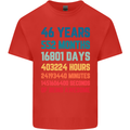 46th Birthday 46 Year Old Mens Cotton T-Shirt Tee Top Red