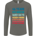46th Birthday 46 Year Old Mens Long Sleeve T-Shirt Charcoal