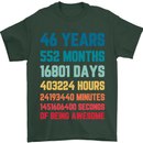 46th Birthday 46 Year Old Mens T-Shirt 100% Cotton Forest Green