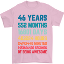 46th Birthday 46 Year Old Mens T-Shirt 100% Cotton Light Pink