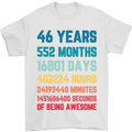 46th Birthday 46 Year Old Mens T-Shirt 100% Cotton White