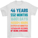 46th Birthday 46 Year Old Mens T-Shirt 100% Cotton White