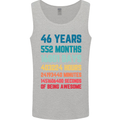 46th Birthday 46 Year Old Mens Vest Tank Top Sports Grey