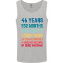 46th Birthday 46 Year Old Mens Vest Tank Top Sports Grey