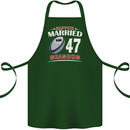 47 Year Wedding Anniversary 47th Rugby Cotton Apron 100% Organic Forest Green