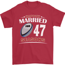 47 Year Wedding Anniversary 47th Rugby Mens T-Shirt 100% Cotton Red
