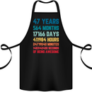 47th Birthday 47 Year Old Cotton Apron 100% Organic Black