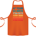 47th Birthday 47 Year Old Cotton Apron 100% Organic Orange