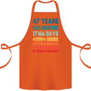 47th Birthday 47 Year Old Cotton Apron 100% Organic Orange