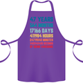 47th Birthday 47 Year Old Cotton Apron 100% Organic Purple