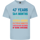 47th Birthday 47 Year Old Mens Cotton T-Shirt Tee Top Light Blue
