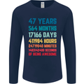 47th Birthday 47 Year Old Mens Long Sleeve T-Shirt Navy Blue