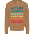 47th Birthday 47 Year Old Mens Sweatshirt Jumper Caramel Latte