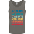 47th Birthday 47 Year Old Mens Vest Tank Top Charcoal
