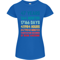 47th Birthday 47 Year Old Womens Petite Cut T-Shirt Royal Blue