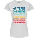 47th Birthday 47 Year Old Womens Petite Cut T-Shirt White