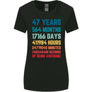 47th Birthday 47 Year Old Womens Wider Cut T-Shirt Black