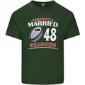 48 Year Wedding Anniversary 48th Rugby Mens Cotton T-Shirt Tee Top Forest Green