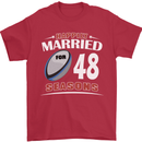 48 Year Wedding Anniversary 48th Rugby Mens T-Shirt 100% Cotton Red