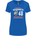 48 Year Wedding Anniversary 48th Rugby Womens Wider Cut T-Shirt Royal Blue