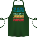 48th Birthday 48 Year Old Cotton Apron 100% Organic Forest Green