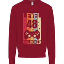 48th Birthday 48 Year Old Level Up Gamming Mens Sweatshirt Jumper Red