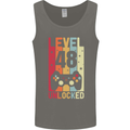 48th Birthday 48 Year Old Level Up Gamming Mens Vest Tank Top Charcoal