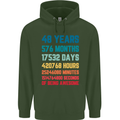 48th Birthday 48 Year Old Mens 80% Cotton Hoodie Forest Green