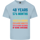 48th Birthday 48 Year Old Mens Cotton T-Shirt Tee Top Light Blue