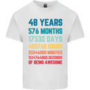 48th Birthday 48 Year Old Mens Cotton T-Shirt Tee Top White